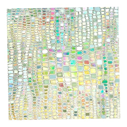 Fensterfilm Privatsphäre Anti-UV-Regenbogenfenster Film Statisch Klingel Buntglas reflektierende Aufkleber Selbstklebend für Home Office Decor 17.7 * 78, 7 Zoll Regenbogen von Wbaioluy