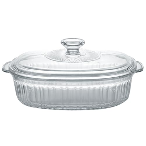 Glasauflaufschale mit Deckel 1, 5 -l -Glas Backgeschirr Hitze/kaltem Widerstand großer Auflaufschale mit griffen ovalen Schalen für Ofenmikrowelle für den Ofen Glasauflaufschale mit Deckel 1, 5 -l -Glas Backgeschirr Hitze/kaltem Widerstand großer Auflaufschale mit griffen ovalen Schalen für Ofenmikrowelle für den Ofen von Wbaioluy