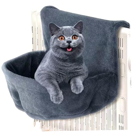 Hanges Katzenbett, weich warm abnehmbar, waschbares Plüschkatze-Hängemattenbett mit Drahtrahmen, räumlich sparendes Starkes Hängen für Haustiere Kätzchen, Greyhanging Hanges Katzenbett, weich warm abnehmbar, waschbares Plüschkatze-Hängemattenbett mit Drahtrahmen, räumlich sparendes Starkes Hängen für Haustiere Kätzchen, Greyhanging von Wbaioluy