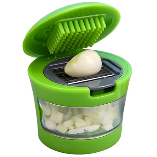 Knoblauchpresse, 3x2, 3 Zoll mühelos manuellem Knoblauch -Brecher mit Edelstahlblättern, einfachem Quetschen und sauberem Minner, tragbare Größen für Küche, Camping, Picknickhacker von Wbaioluy