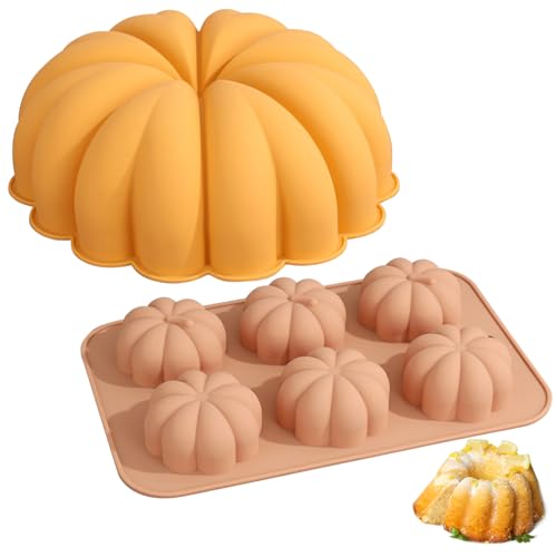 Kürbis Silikonformen 2pcs 6 Hohlraum 3d Harvest Thema Schokoladenformen mit 3D -Kürbisform Thanksgiving Kerze für Pudding Muffin Kuchen Fondant Making Style2Pumpkin Silikonform Kürbis Silikonformen 2pcs 6 Hohlraum 3d Harvest Thema Schokoladenformen mit 3D -Kürbisform Thanksgiving Kerze für Pudding Muffin Kuchen Fondant Making Style2Pumpkin Silikonform von Wbaioluy
