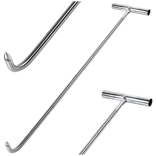 Mannlochhaken, 15 schwere Edelstahl-T-Shape-Schachthaken mit dickem Griff für Abflussrost, Roll-up-Türabdeckung Lifter von Wbaioluy