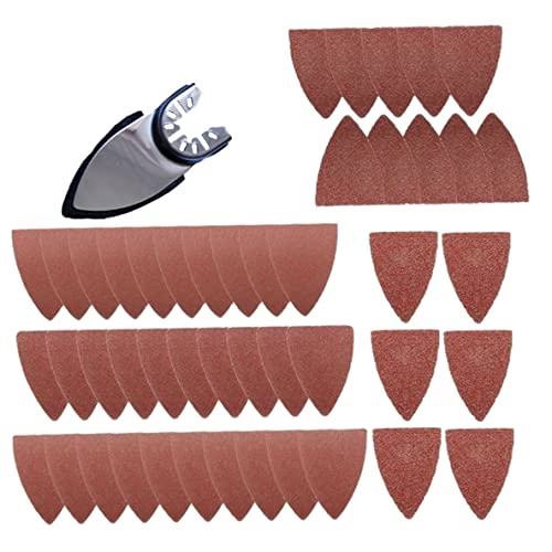 Multi -Werkzeugschleifpads Finger oszillierendes Universum Schleifdreieck Schleifpapier 51pc oszillierende Werkzeugschleifpolster von Wbaioluy