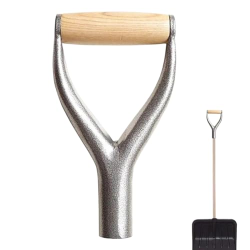 Schaufelgriff, 31 mm Innendurchmesser D Grip Schaufelgriff Ersatz, Metallschnee mit hölzernem Griff, tragbarer Ersatz für Gartengräben -Rakingwerkzeug Schnee von Wbaioluy