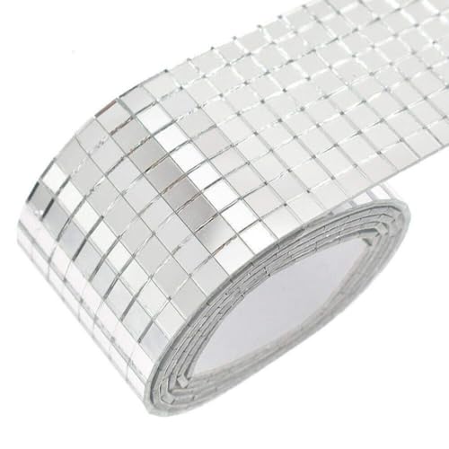 Spiegel Mosaikfliesen selbstklebender Aufkleber Mini Quadratglas dekoratives Handwerk DIY Accessoire 1600 Stücke 4 cm*100 cm Stab an Wandfliesen Spiegel Mosaikfliesen selbstklebender Aufkleber Mini Quadratglas dekoratives Handwerk DIY Accessoire 1600 Stücke 4 cm*100 cm Stab an Wandfliesen von Wbaioluy
