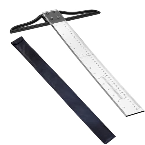 T -Square -Herrscher, 18 -Zoll -Multi -Größe -Acryl -T -Ruler in Zoll und Metrik, abnehmbar -Quadratmeter für Kunstrahmen und Zeichnen - - von Wbaioluy