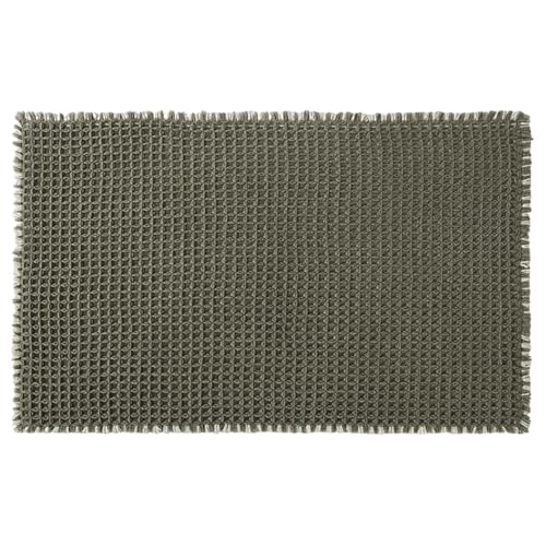 Waffelbad Matte 24x36in Starkes Absorption Bad Matte Nicht-Schlupf-Duschteppichmaschine Waschbarer Polyester Bad Teppiche für Badewanne, Tür und mehr, grüne Waffel von Wbaioluy