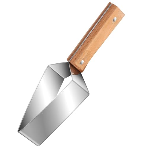 Wassermelonenschneider Slicer Werkzeugdreieck Edelstahl Wassermelonenschneider mit Holzgriff Schnelle Melonenfrucht -Schneidwerkzeuge tragbarer Obstteiler für Küchencamping -Picknick von Wbaioluy