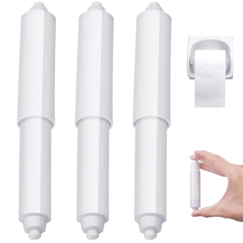 Wbaioluy 3 Stcs Toilettenpapierhalter Ersatzstange, Toilettenpapierrolle Extender 9, 06 in Langer, stolzenfreier Plastik-Allzweck-Extender-Federstange von Wbaioluy