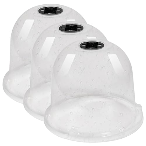 Wbaioluy 3pcs Luftfeuchtigkeit Kuppel, 10x7.9 Gartencloche Deckung mit Leichter klare Plastikpflanze Bell wiederverwendbares Mini -Gewächshaus für Outdoors Frost -Gefrierschutz, Sämling, Keimung von Wbaioluy