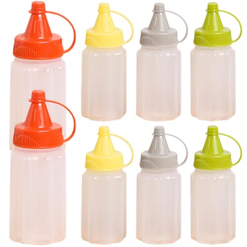 Wbaioluy 8pcs Mini-Gewürz-Squeeze-Flaschen 30ml Squeeze Flaschen für Saucen und Lecksof. von Wbaioluy