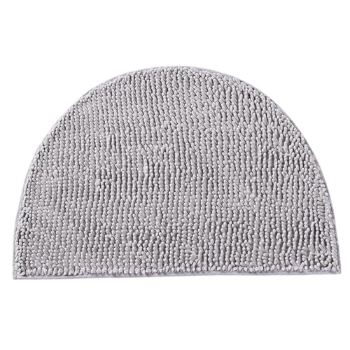 Wbaioluy Halbe runde Badematte, 20x13 Nicht-rutsches Chenille Kleiner Badezimmerteppich, saugfähige, schnell trocknende weiche Waschmaschine für Bad, Dusche, Schlafzimmer oder Tür-Teppich von Wbaioluy