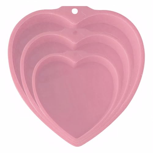 Wbaioluy Herzförmige Kuchenpfannen 3pcs Silikonkuchenpfanne 4/6/8 '' Herz Silikonformen Nicht-Stick-Pfannen Einfache Freisetzung Backpfanne für Brownie Käse Mousse Style 2 Form Wbaioluy Herzförmige Kuchenpfannen 3pcs Silikonkuchenpfanne 4/6/8 '' Herz Silikonformen Nicht-Stick-Pfannen Einfache Freisetzung Backpfanne für Brownie Käse Mousse Style 2 Form von Wbaioluy