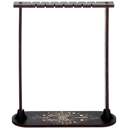 Wbaioluy Pendelhalter schwarzer Kiefern Holz Pendel Ständer Kristall Display Halter mit Tablett, Hexenstock Steinstand Regal für Wicca Supplies Geschenkstil 1Pendulum von Wbaioluy