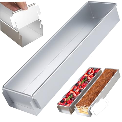 Wbaioluy Rechteckige Kuchenpfanne 16.4x3, 9 x 22, 4 Zoll Tiramisu Pfanne mit abnehmbarem Schallteller-Rechteckkuchen einfach zu reinigend zu reinigen Eisform für Küchenrechteck Wbaioluy Rechteckige Kuchenpfanne 16.4x3, 9 x 22, 4 Zoll Tiramisu Pfanne mit abnehmbarem Schallteller-Rechteckkuchen einfach zu reinigend zu reinigen Eisform für Küchenrechteck von Wbaioluy
