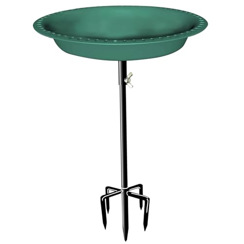 Wbaioluy Vogelbad für Garten 35, 4 Zoll Freistandes Metallvogelbad mit Metallstake wasserdichte abnehmbare Schüssel Spa Birdfeeder für Garten Terrasse Yard Rasen von Wbaioluy