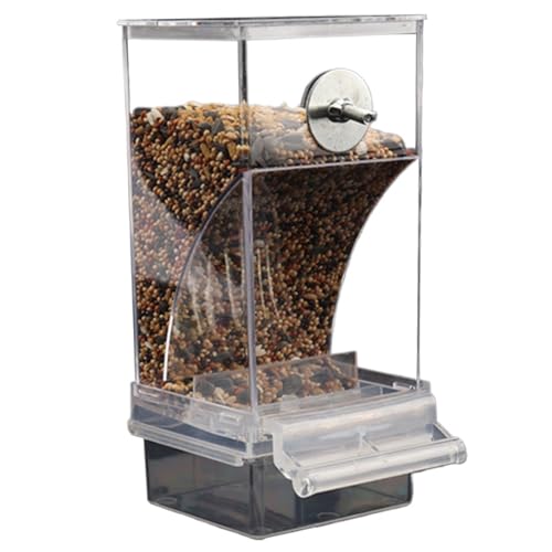 Wbaioluy Vogelkäfig-Feeder 2pcs 3x7x7 Zoll transparent automatisch kein Mess Vogelfutterhäusch von Wbaioluy