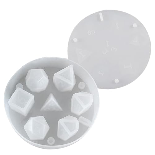 Würfelformen für Harz 7 Formen Filet Dreieck Würfel Epoxidharzformen Silikon Nicht-Stick wiederverwendbares Gussformen für digitalen Spielen für von Wbaioluy