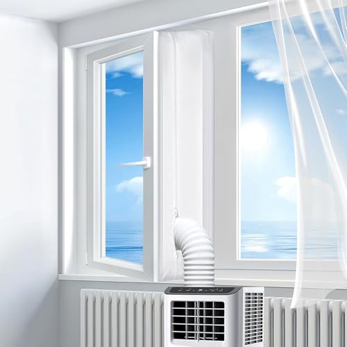 Wbbrbbr Fensterabdichtung für Mobile Klimageräte, 300CM Klimaanlage Fensterabdichtung, Klimaanlagen, Wäschetrockner, Ablufttrockner, Hot Air Stop zum Anbringen an Fenster, Dachfenster, Flügelfenster von Wbbrbbr