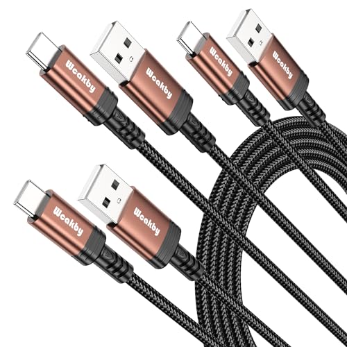 USB C Kabel 1M 3 Stück 3.1A Ladekabel USB C auf USB, Datenkabel USB C Kompatibel für iPhone 15 Pro Max, Samsung Galaxy S24 S23 S22 S21 S20 Note 10, Huawei P60 von Wcakby