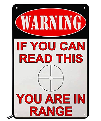Blechschild mit Aufschrift "If You Can Read This You Are In Range", Vintage-Blechschild für Männer und Frauen, Wanddekoration für Bars, Restaurants, Cafés, Pubs, 30,5 x 20,3 cm Blechschild mit Aufschrift "If You Can Read This You Are In Range", Vintage-Blechschild für Männer und Frauen, Wanddekoration für Bars, Restaurants, Cafés, Pubs, 30,5 x 20,3 cm von Wcguokj