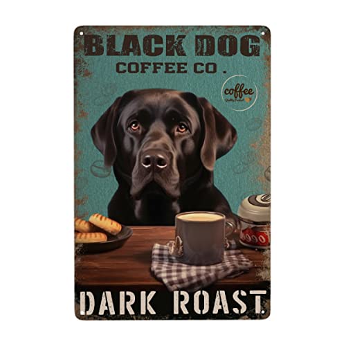 Labrador Retriever Hund Dark Roast Rustikales Vintage Aluminium Metall Poster Schild Dekor-Retro Metall-Blechschild für Zuhause, Wanddekoration, Küche, Schlafzimmer, Schilder, Geschenk, 30,5 x 20,3 cm Labrador Retriever Hund Dark Roast Rustikales Vintage Aluminium Metall Poster Schild Dekor-Retro Metall-Blechschild für Zuhause, Wanddekoration, Küche, Schlafzimmer, Schilder, Geschenk, 30,5 x 20,3 cm von Wcguokj