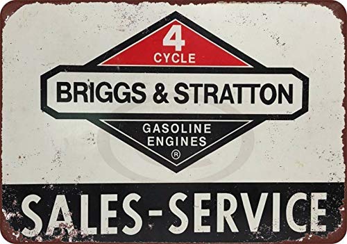 Metallschilder Vintage Waschküche Hof Dekor Kunst Briggs Stratton Service Center Vintage Blechschild 20,3 x 30,5 cm Home Cafe von Wcguokj