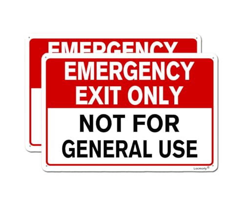 Schild "Emergency Exit Only Not for General Use", 20,3 x 30,5 cm, Aluminiumschild Schild "Emergency Exit Only Not for General Use", 20,3 x 30,5 cm, Aluminiumschild von Wcguokj