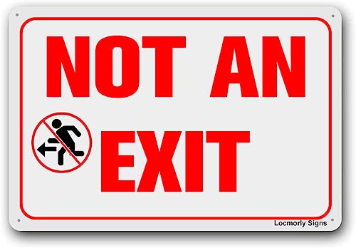 Schild "Emergency Exit Only Not for General Use", 20,3 x 30,5 cm, Aluminiumschild von Wcguokj