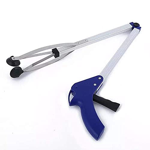 Greifer-Greifwerkzeug, 83,8 cm faltbare, leichte Greifhilfe aus Aluminium mit drehbarem Gummigreifer, langarmiger Verlängerungsgreifer for ältere Menschen, Gartengreifer von WchsTUmpxN