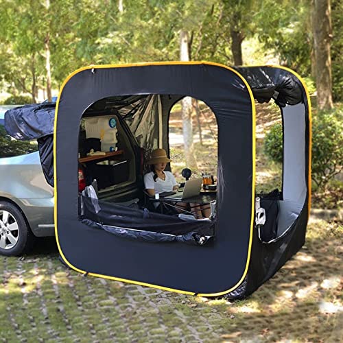 SUV-Zelt for Camping, Autozelt, Auto-Markise, Sonnenschutz, tragbares, wasserdichtes Dachzelt, Auto-Überdachung – SUV-Kofferraumzelt, Auto-Heckzelt mit großem Bildschirm und ausziehbarer Markise (Col von WchsTUmpxN
