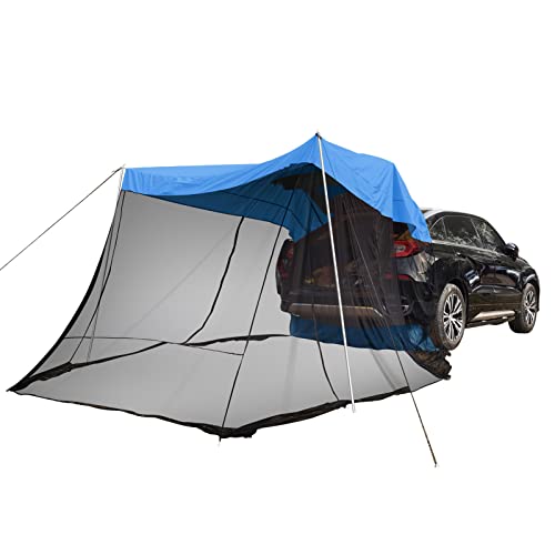 SUV-Zelt for Camping, Autozelt, selbstfahrendes Tourenwagen-Heckzelt, Verlängerung, Sonnenschutzzelt, Fahrzeug-Kofferraum-Seitenmarkise, SUV-Offroad-Outdoor-Überdachungs-Campingzelt(Color:Blue) von WchsTUmpxN