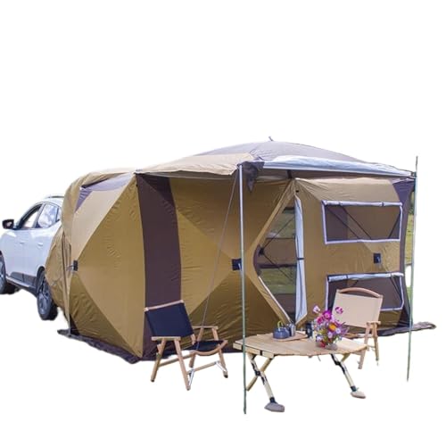SUV-Zelt for Camping, Autozelt, wasserdichte Auto-Heckklappenzelte, doppelschichtig for 6–8 Personen, Auto-Markise, Sonnenschutz, Zelte, Camping-LKW-Überdachung(Color:Yellow) von WchsTUmpxN