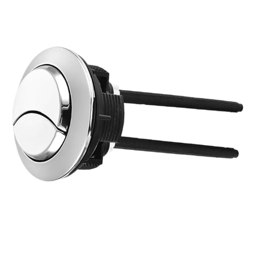 WchsTUmpxN Toilettenknopf, 1 Stück 38 mm Doppel-Toilettenspülknopf, Toilettentank-Silberknopf, runde Toilettendruckknöpfe, Badezimmerzubehör von WchsTUmpxN