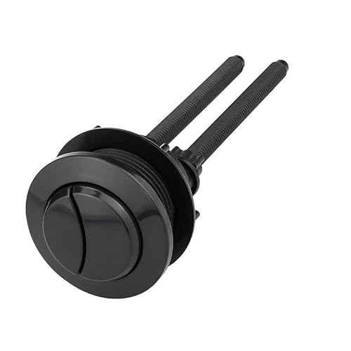 WchsTUmpxN Toilettenknopf, schwarzer Toilettenspülknopf, 1 Stück, 38 mm, doppelter Toilettenspülknopf, runder Kopf for die Reparatur des Badezimmer-WC-Wassertanks, 1 Stück von WchsTUmpxN