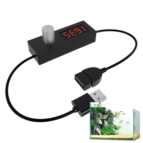 Digital USB Countdown-Timer-Schaltkabelkabel, USB-Timer-Schaltkabel, einstellbares Auto-Off-Schalter, energiesparende elektrische Versorgung mit Countdown-Funktion, 1 Pack schwarz für Home Office von Wcybym