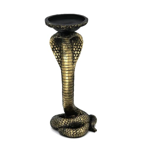 Schlangenkerzenhalter, Gothic Statue Design, 25x11x10,5 cm, Halloween -Kerzenständer, Schlangenskulpturendekor, dekorative Ornament, für Wohnzimmer -Schlafzimmer -Party Mantel Schlangenkerzenhalter, Gothic Statue Design, 25x11x10,5 cm, Halloween -Kerzenständer, Schlangenskulpturendekor, dekorative Ornament, für Wohnzimmer -Schlafzimmer -Party Mantel von Wcybym