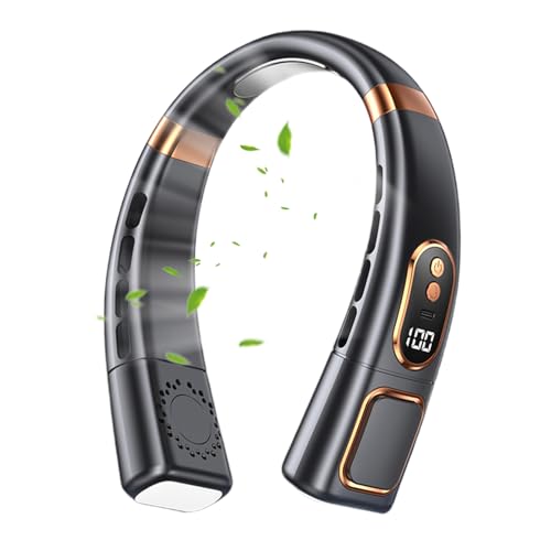Wcybym Kühlender Halsventilator,Tragbarer USB Kühllüfter Mit 5 Geschwindigkeitsstufen - Leiser Halsventilator Mit 5 Stufen Für Spazierengehen Sport Festival Wandern Camping Reise von Wcybym