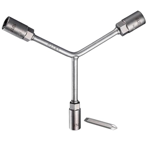 1. 6-in-1 Multi Head Ratchet Tool Mit End Bits Und 8-19 Mm Steckdosen Für Hochleistungs Automobilwartungs Multisize Sockelschlüssel von Wdbild