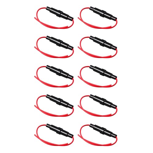 10pcs Sicherungshalter Adapter Glastrohr Schnellinstallationswerkzeug Ohne Verschmelzungsrohrbuchse Einfache Installationen Für Geräte Sichtbare Glassicherungshalter Für Die Elektronik von Wdbild
