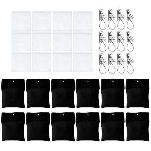 12 Pcs Starke Leinwand Vorhang Sandsäcken Auto Klebstoff Design Mit Metallclip Zum Sicherungsschub Freien In Stürmen Verstellbarer Vorhang Halten Sie Sandsäcken Down Hold Down von Wdbild
