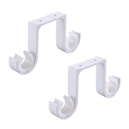 2pcs Robuste Doppelvorhangstangenhalter Verstellbare Vorhangstangenhalter Metall Doppelhalterung Für Wallendach von Wdbild