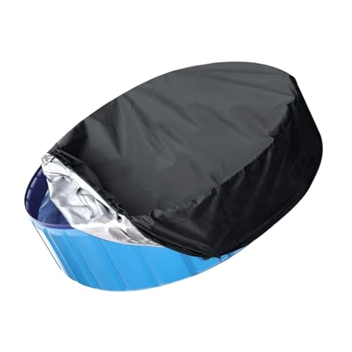 4 Fuß Runde Spa Poolabdeckung Block wasserdichte Staubfeste Oxford Stoff Outdoor Bad Swimmingpool Blattnetzzubehör Schwerleitende Schwimmabdeckung von Wdbild
