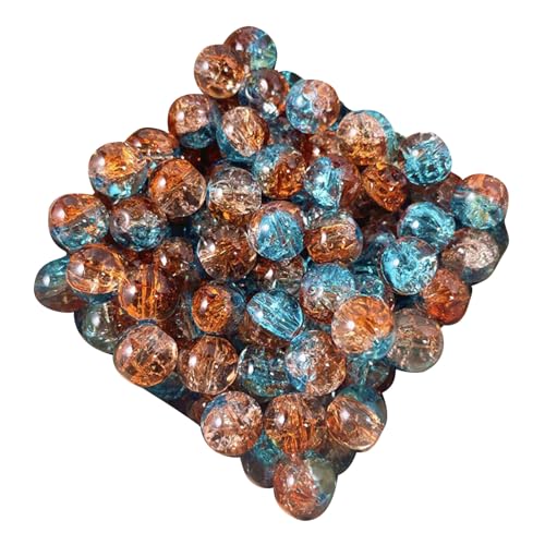 50 PCs Zerkleinerte Eisglasperlen Mit Loch Easy Faden Für Schmuck Basteln Mehrfarbig Klares Schrägglas Für Handwerk von Wdbild