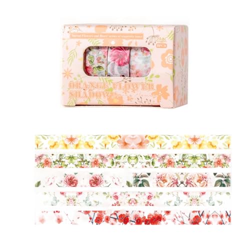 5Rolls Ästhetisches Band Blumen Dekoratives Klebstoffpapier Für Notebook Journal Foto Album 10mmx2m Handgemachte Journaling Tape 5Rolls Ästhetisches Band Blumen Dekoratives Klebstoffpapier Für Notebook Journal Foto Album 10mmx2m Handgemachte Journaling Tape von Wdbild