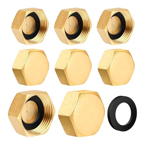 6/8/12 Pack Gartenschlauch Endkappe Brass 3/4inch Weibliche Spigot Stopper Zubehör Für Leckdichtsdichtungsdesigns Gartenschlauchendkappen 6/8/12 Pack Gartenschlauch Endkappe Brass 3/4inch Weibliche Spigot Stopper Zubehör Für Leckdichtsdichtungsdesigns Gartenschlauchendkappen von Wdbild