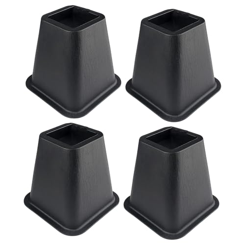 6 Zoll Robuste Plastikbettlifter Mit Stabilen Basis Tragbare Möbel Risers Set Von 4 Für Sofa Tischschreibtisch Aufbewahrung Plastikbett Risers von Wdbild