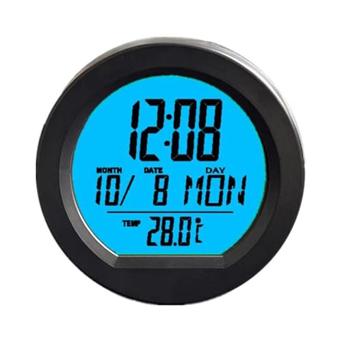 Auto Dashboard Mount Digitale Uhr Automotive Solar Power Car Backit Ligit Mit Temperaturanzeige Office Decoruhr von Wdbild