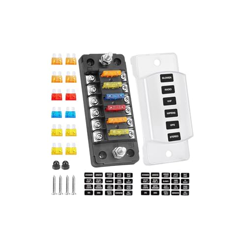 Automobil 6 Kanal Sicherungen Panel Mit LED Überwachung 6 Sicherungen Halterbox Multi Schaltungsblock Für Die Feuerfeste Kiste Mit Nickelanschlüssen von Wdbild