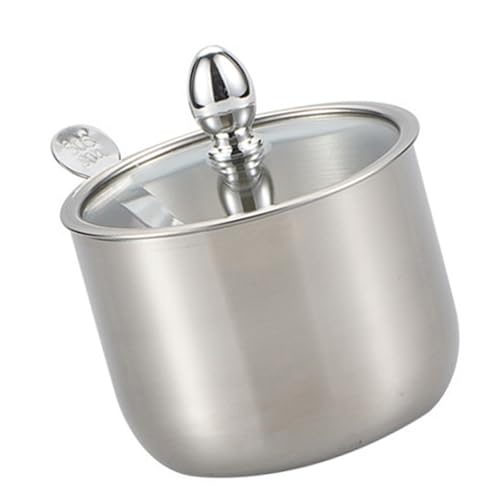 Edelstahl Zucker Behälter Gold/Silber 304 Edelstahl Zuckerschalen Klarer Deckel Löffel Küchenmutter Töpfe von Wdbild
